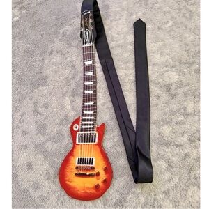 Why Knot Gibson Necktie Les Paul Electric Guitar Novelty Mens Tie